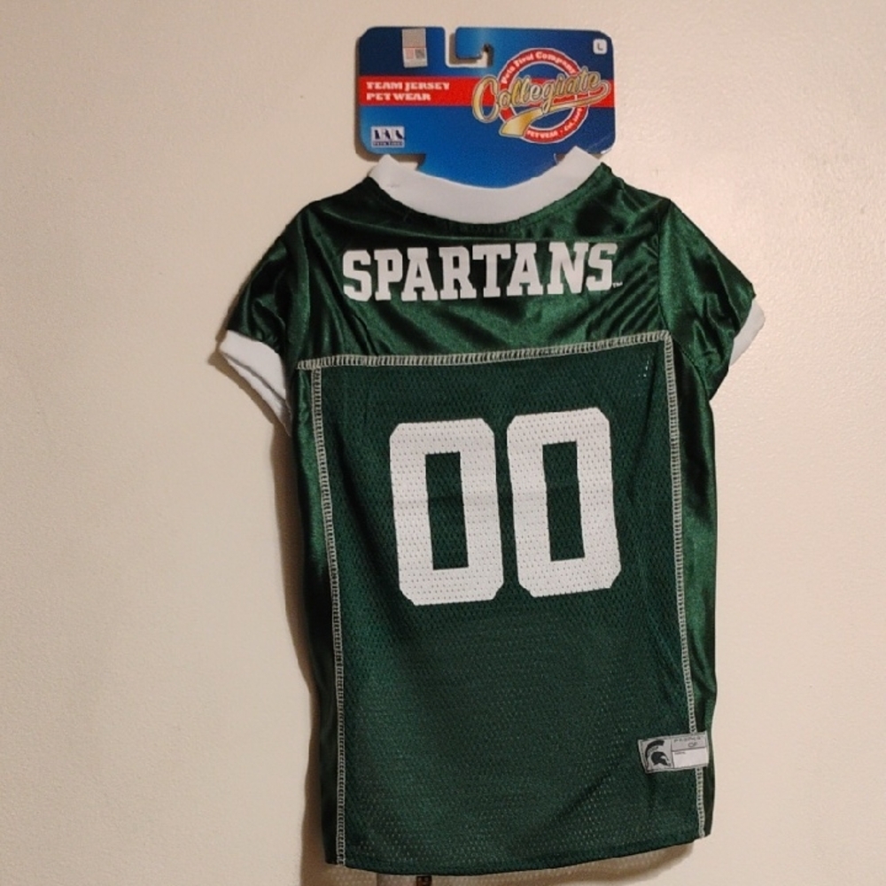 Pets First Green and White Spartan Jerseys